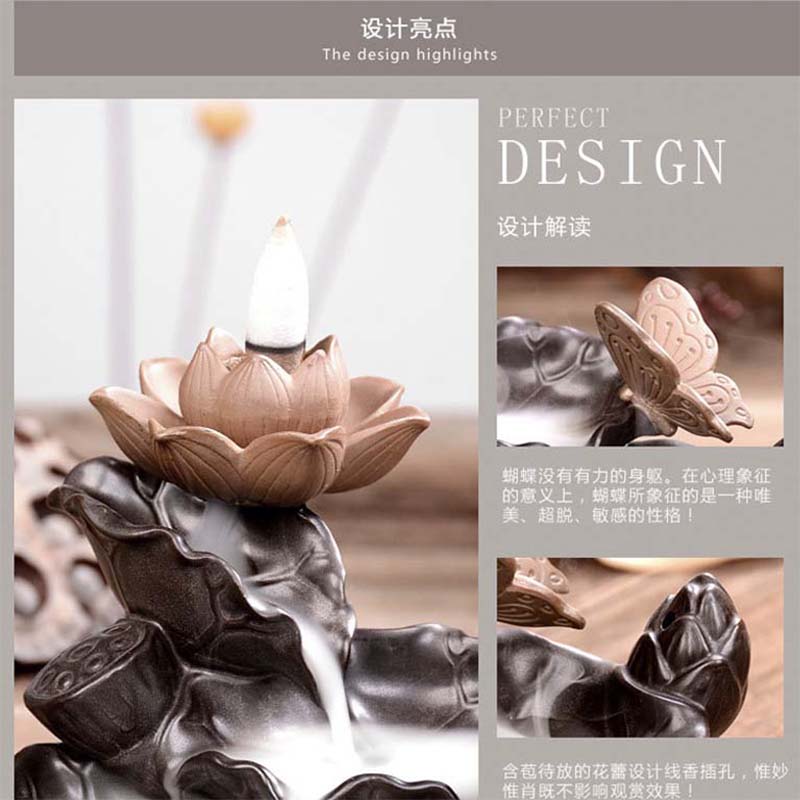 Lotus Incense Backflow Burner
