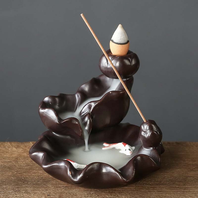 Ceramic Double Fish Backflow Censer