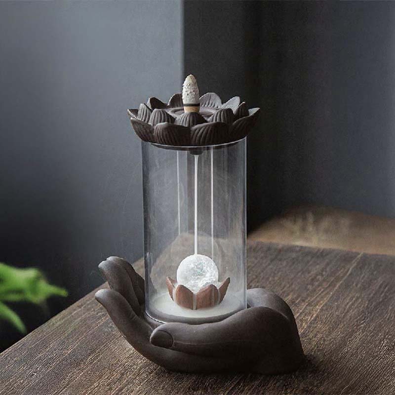 Windproof Rainbow Beads Backflow Incense Burner