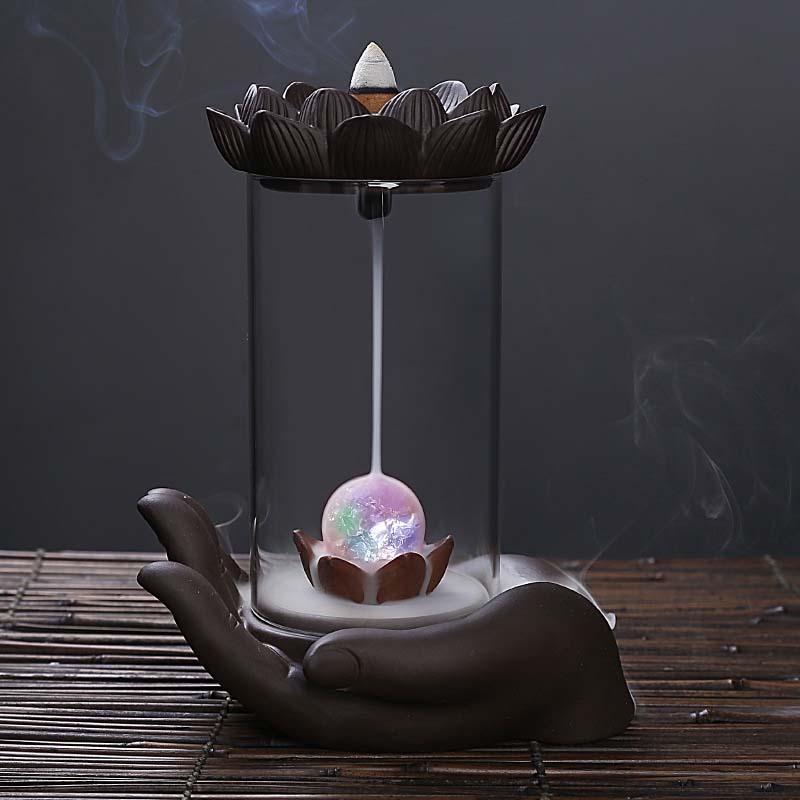 Windproof Rainbow Beads Backflow Incense Burner