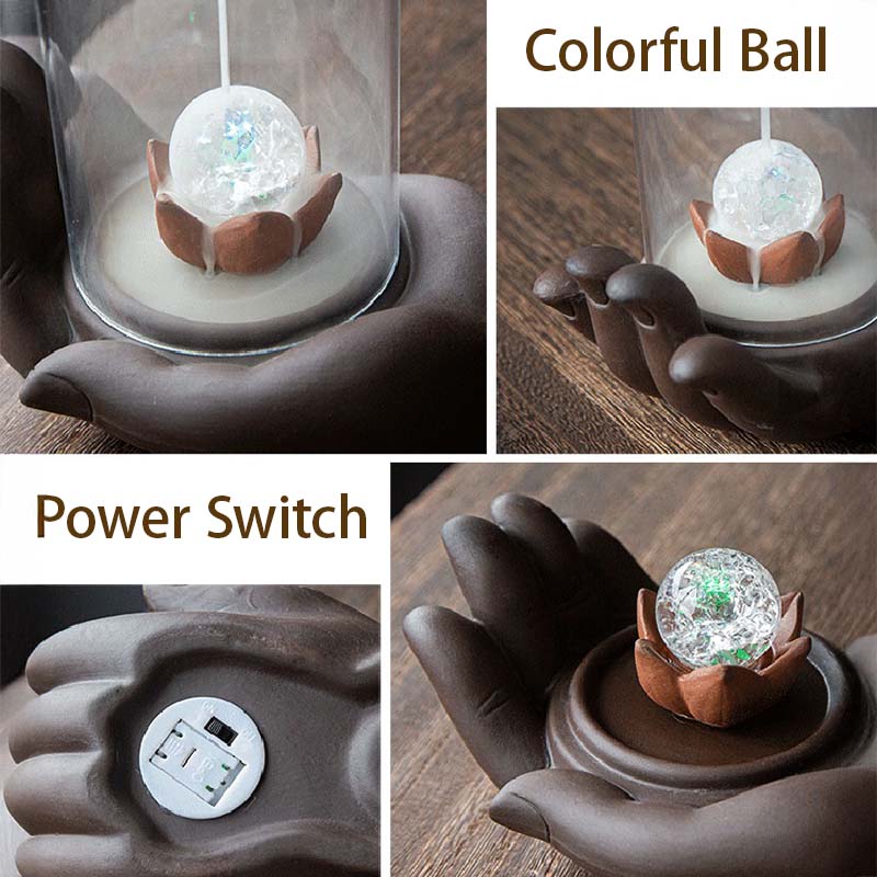Windproof Rainbow Beads Backflow Incense Burner