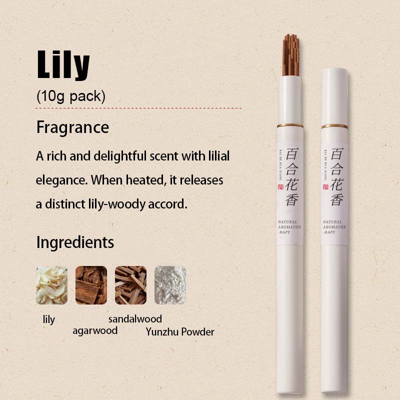 Seven types of floral-scented incense sticks